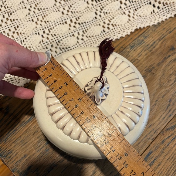 ❣️ RUMRILL 339 VINTAGE COVERED JAR – OFF-WHITE & RED-BROWN CERAMIC - Picture 16 of 16